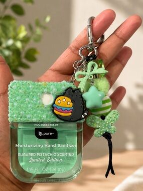 b.pure Sugared Pistachio Moisturizing Hand Sanitizer Keychain